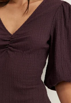 Structure Puff Sleeve Dress