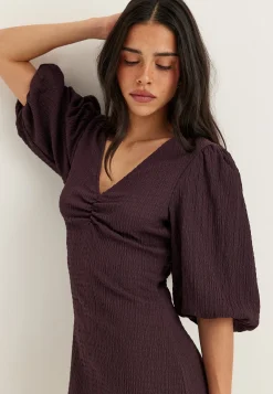 Structure Puff Sleeve Dress