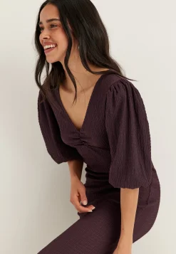 Structure Puff Sleeve Dress