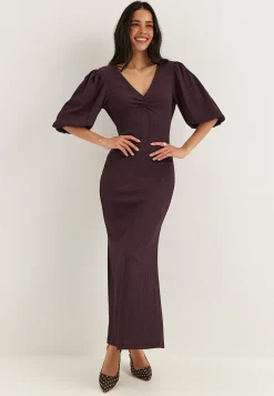 Structure Puff Sleeve Dress