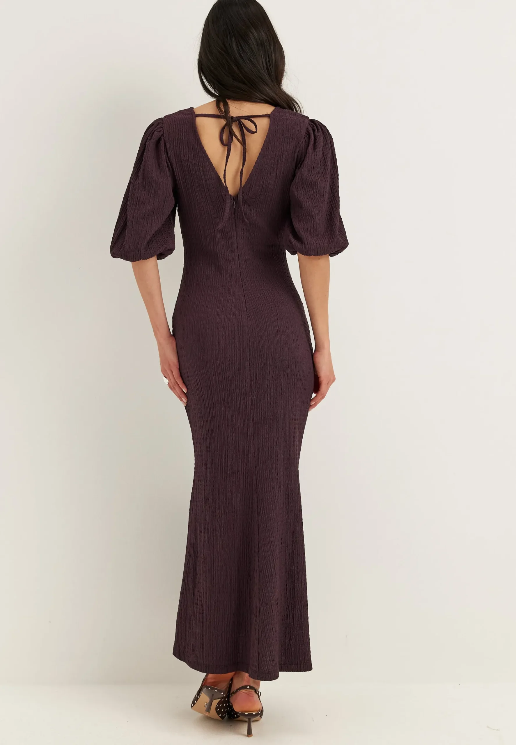 Structure Puff Sleeve Dress