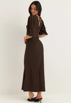 Structure Puff Sleeve Dress