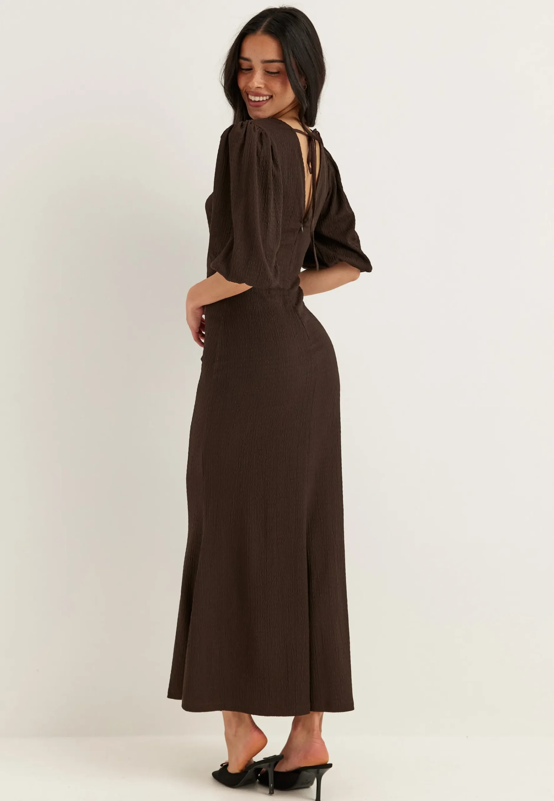 Structure Puff Sleeve Dress