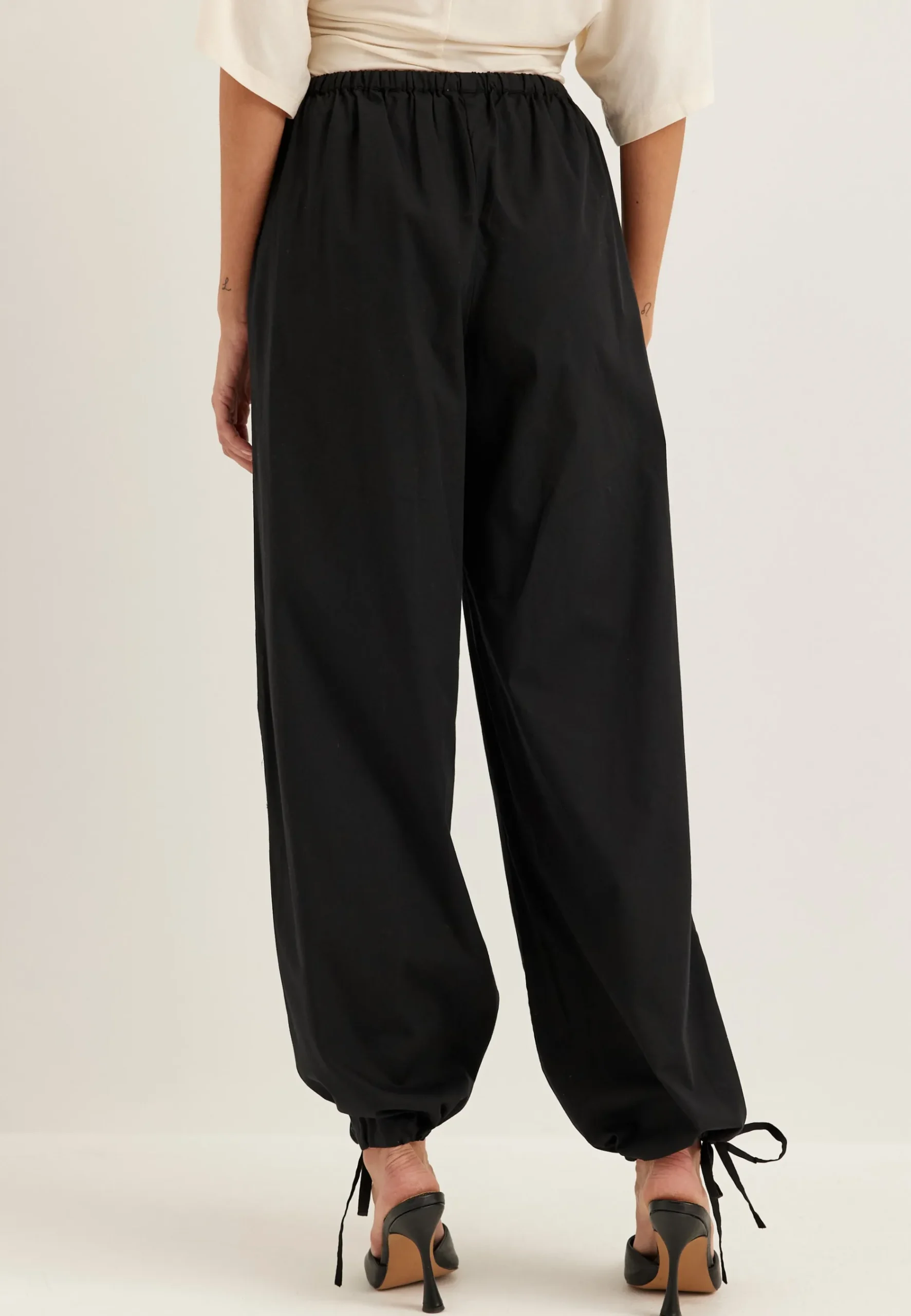 Tie Detail Cotton Trousers
