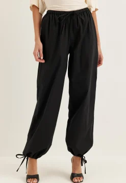 Tie Detail Cotton Trousers