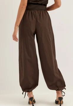 Tie Detail Cotton Trousers