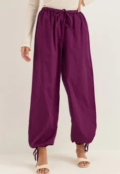 Tie Detail Cotton Trousers