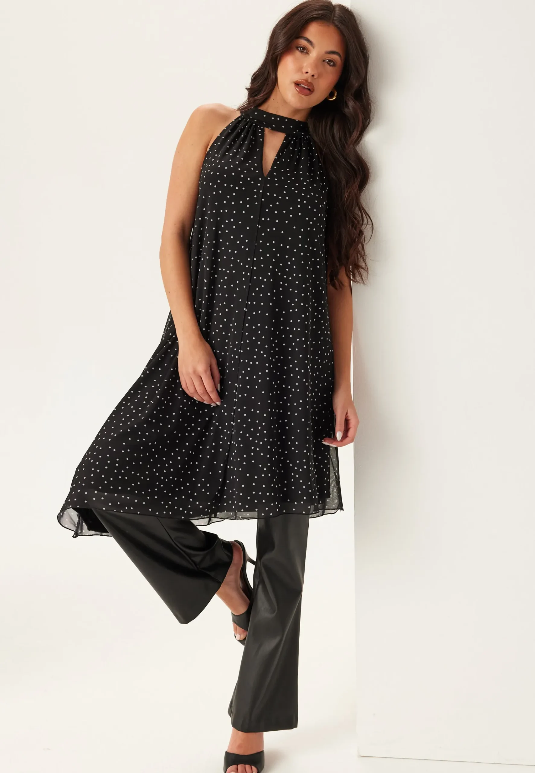 Tie Reversible Short Mesh Dress
