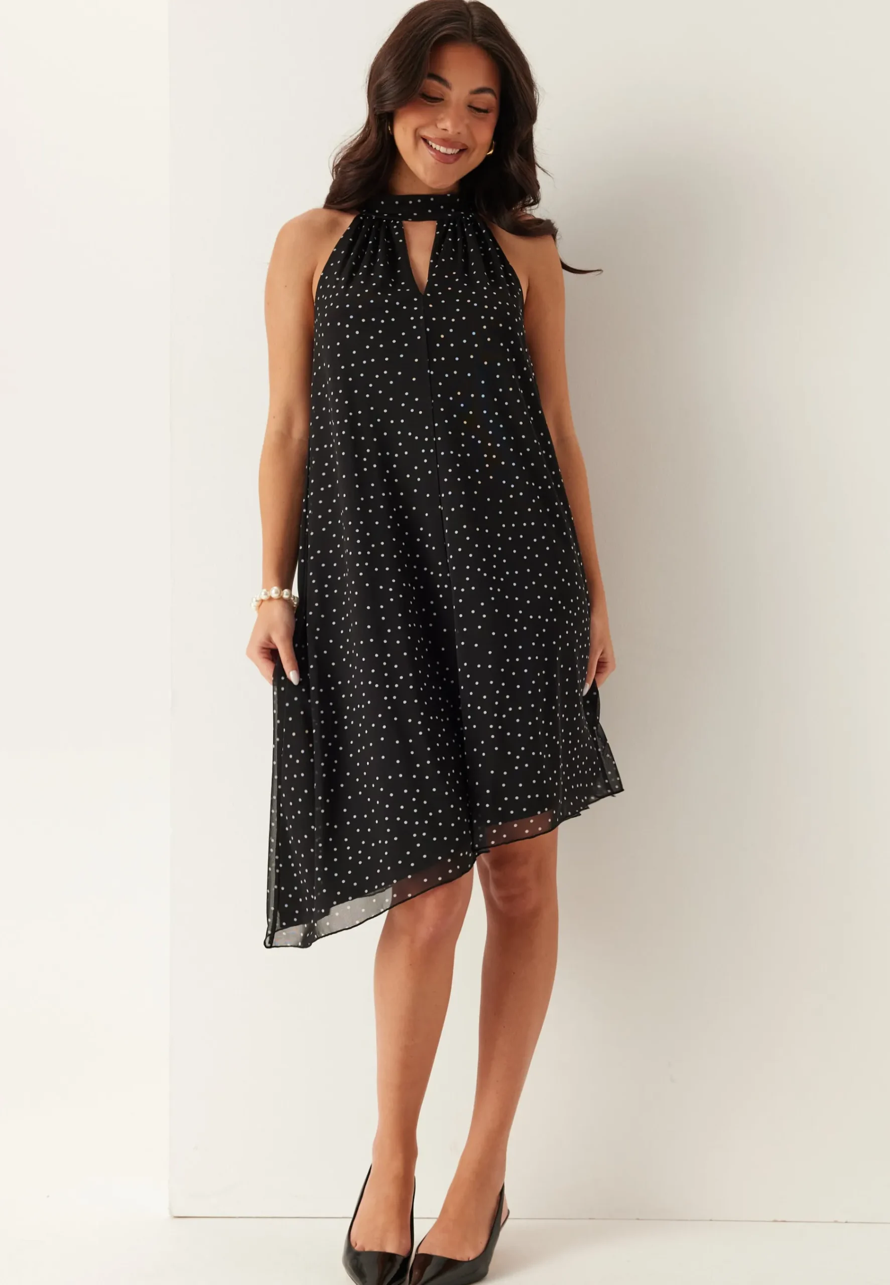 Tie Reversible Short Mesh Dress