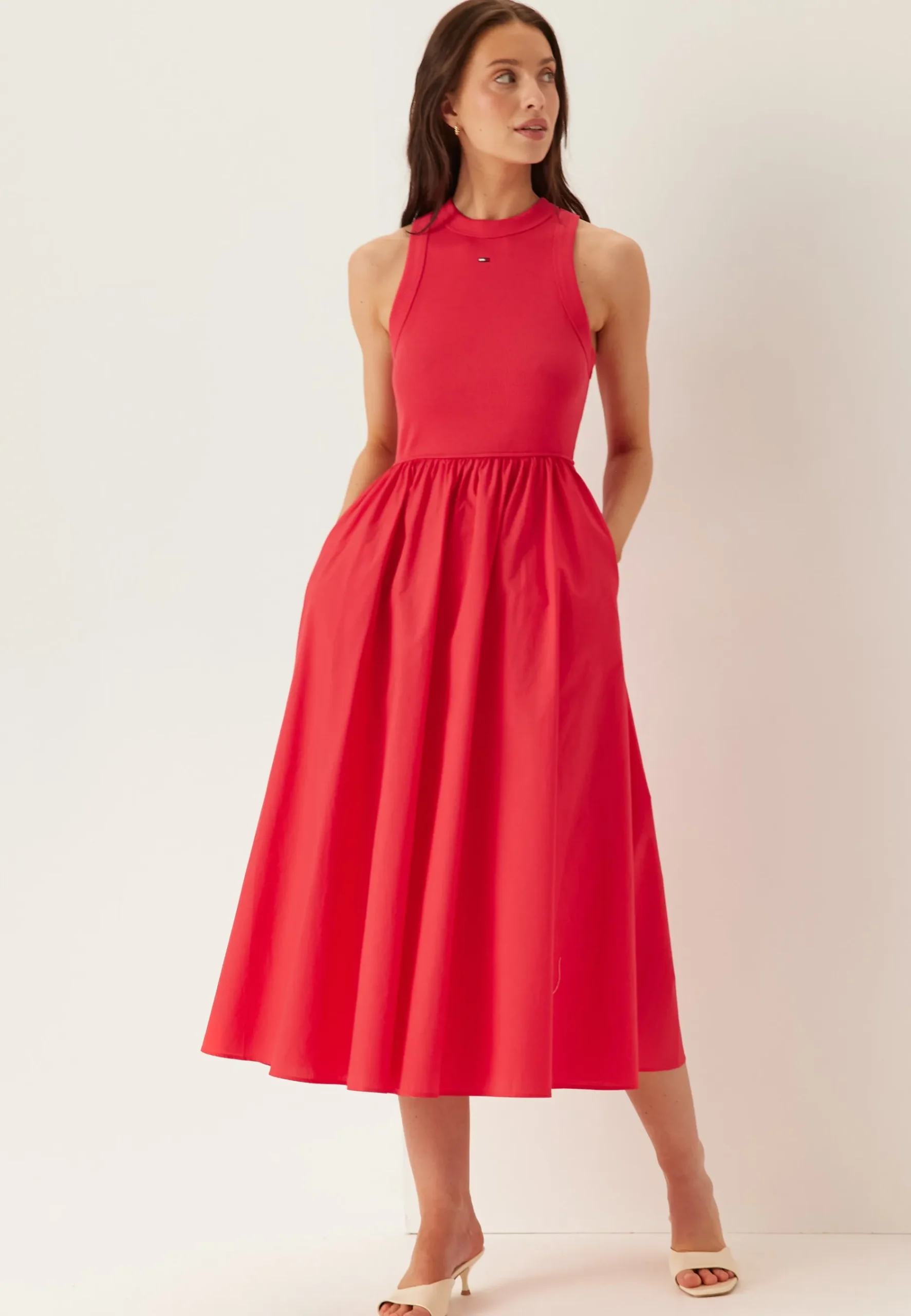 Tjw Rib Poplin Tank Dress Ext