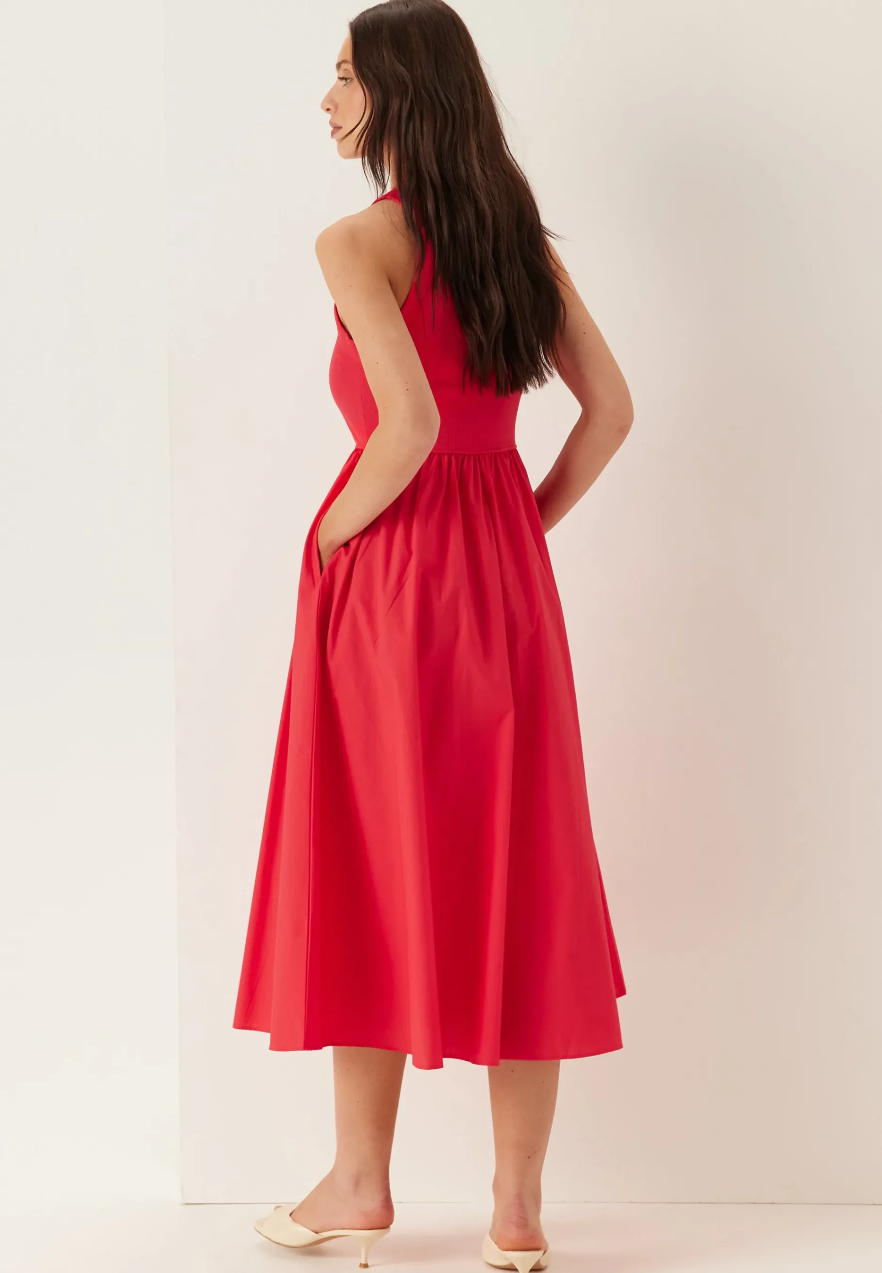 Tjw Rib Poplin Tank Dress Ext