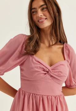 Twist Detail Short Sleeve Blouse