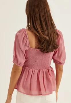 Twist Detail Short Sleeve Blouse