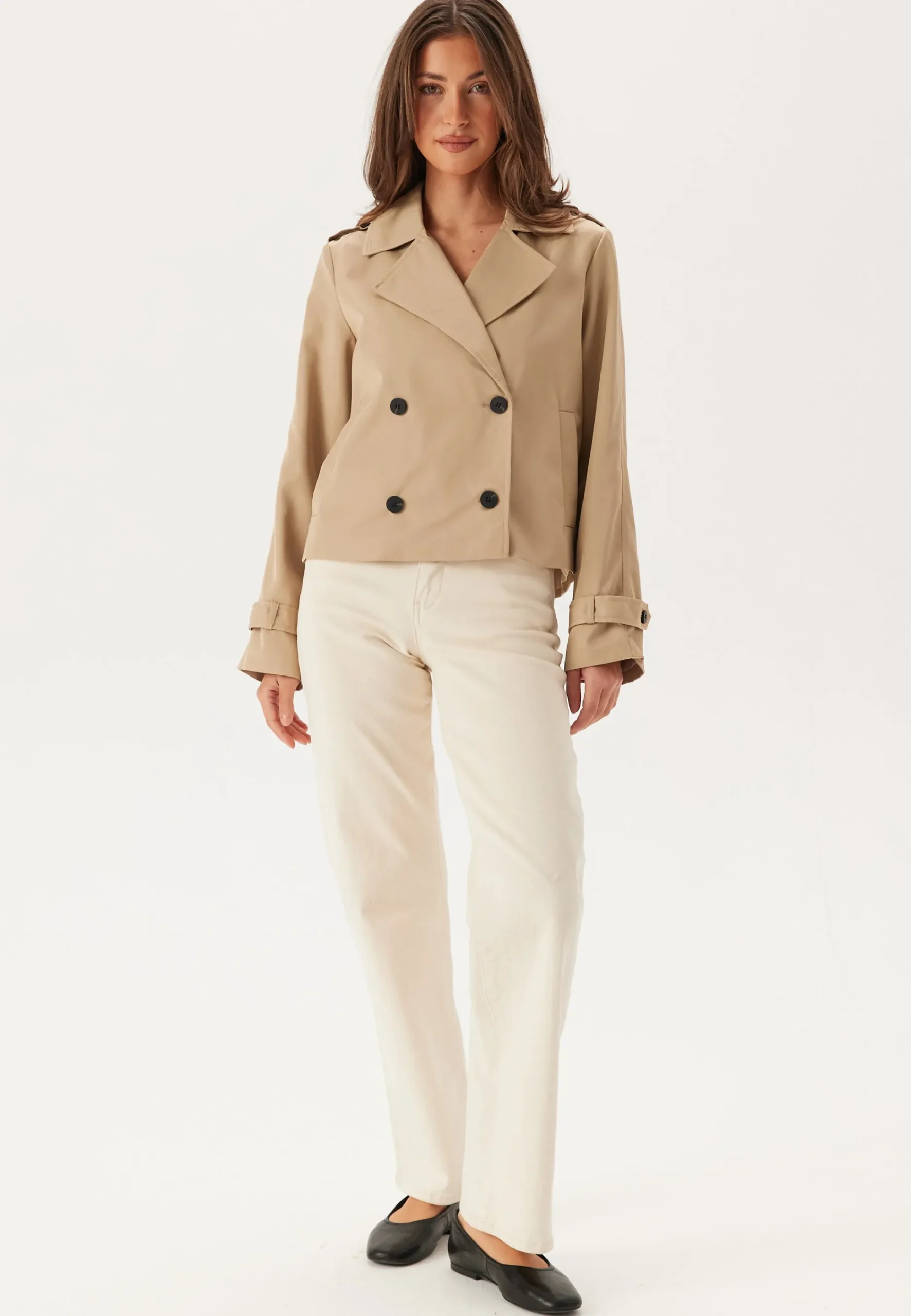 Viaddison L/S SHORT TRENCHCOAT