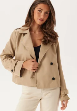Viaddison L/S SHORT TRENCHCOAT