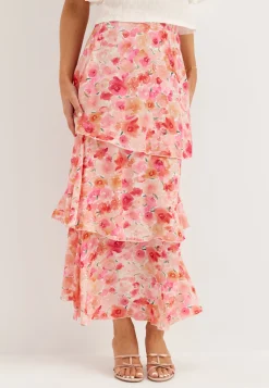 Viastra Hw Flounce Ankle Skirt