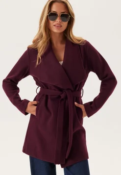 Vicooley Collar Belt Coat