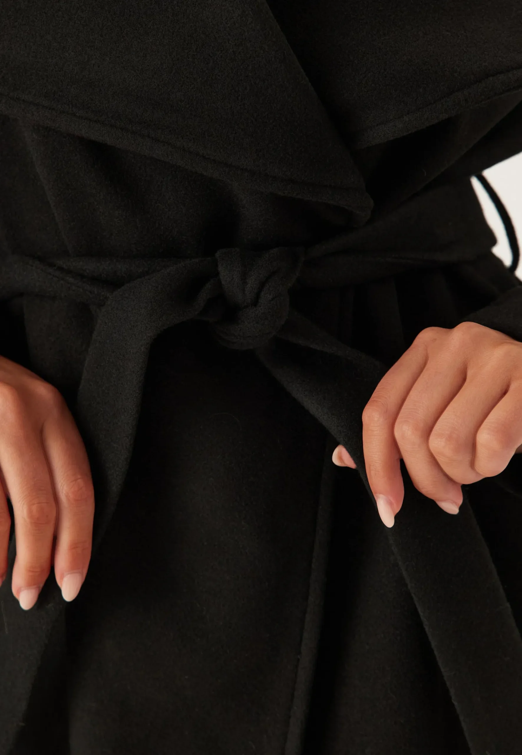 Vicooley Collar Belt Coat