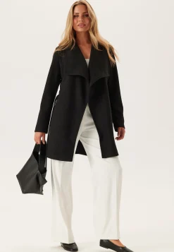Vicooley Collar Belt Coat