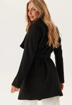 Vicooley Collar Belt Coat