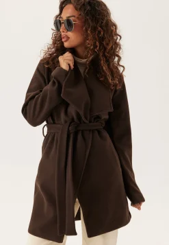Vicooley Collar Belt Coat