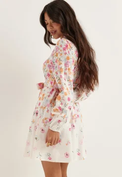 Vielma O-neck L/S SHORT DRESS