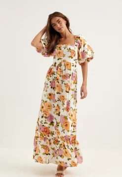 Viflola Square Neck 2/4 ANKLE DRESS