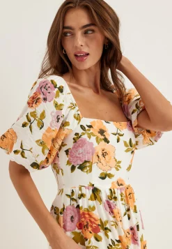 Viflola Square Neck 2/4 ANKLE DRESS