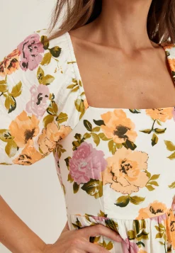 Viflola Square Neck 2/4 ANKLE DRESS
