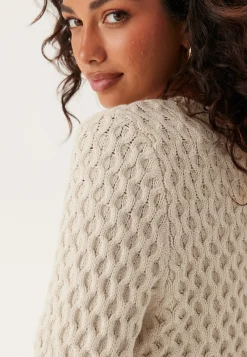 Vikali L/S O-NECK KNIT BUTTON
