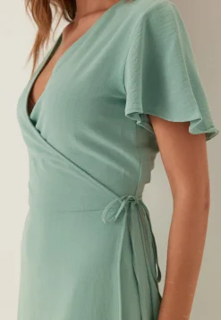 Vilovie S/S Wrap Midi Dress