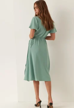 Vilovie S/S Wrap Midi Dress