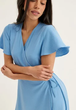 Vilovie S/S Wrap Midi Dress