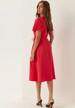 Vilovie S/S Wrap Midi Dress