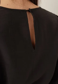 Vimala O-neck 3/4 EMB. DRESS