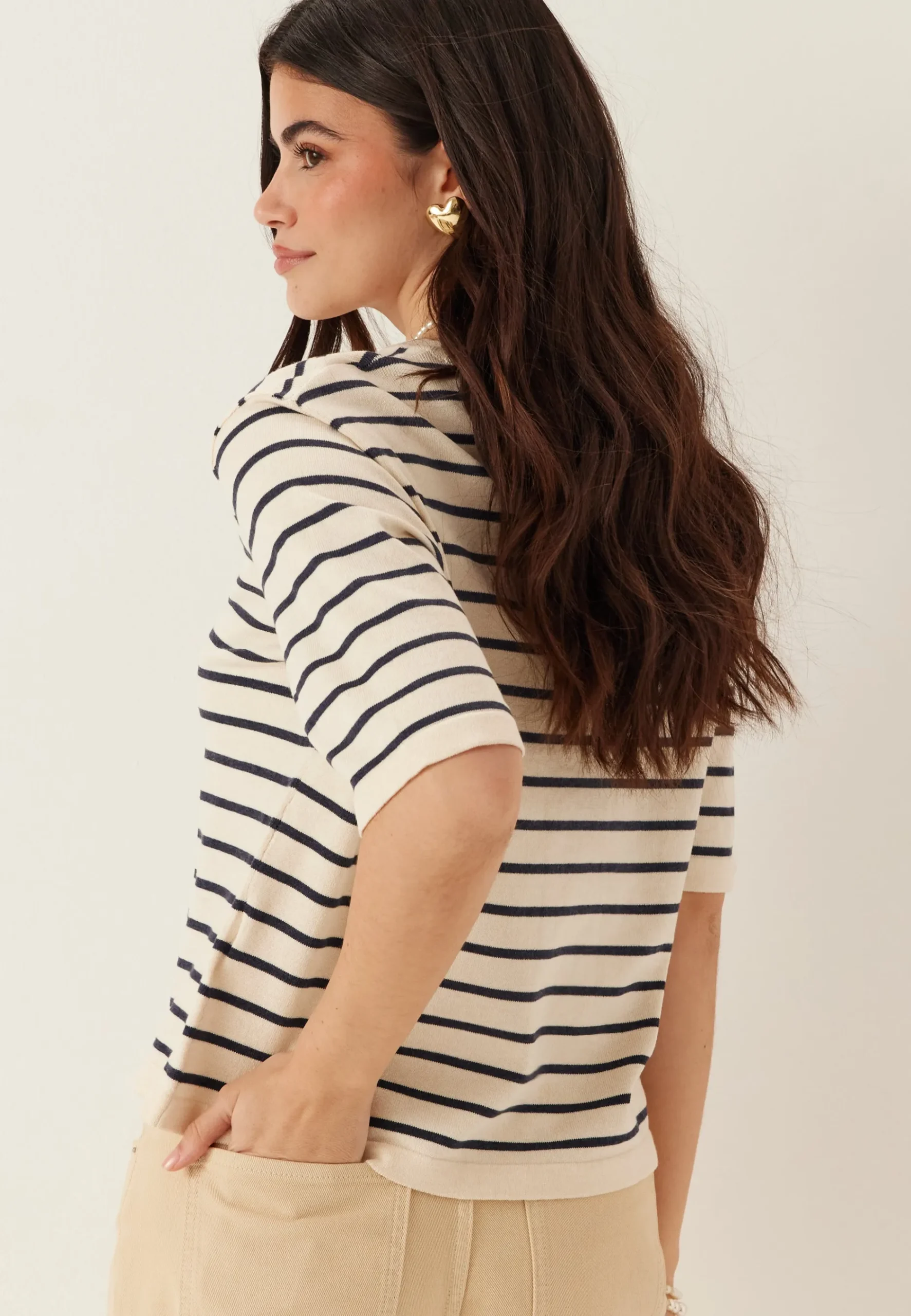 Vimalu O-neck 2/4 KNIT TOP