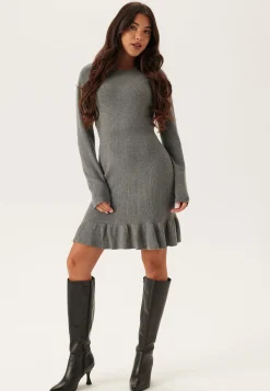 Vinorthy O-neck L/S FRILL KNIT
