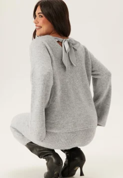 Viretta O-neck L/S KNIT BOW TO
