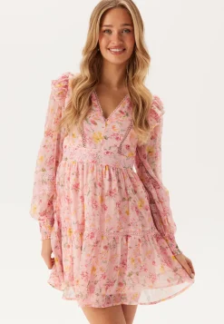 Viroman New V-neck L/S Short Dress