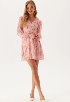 Viroman New V-neck L/S Short Dress