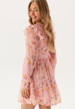 Viroman New V-neck L/S Short Dress