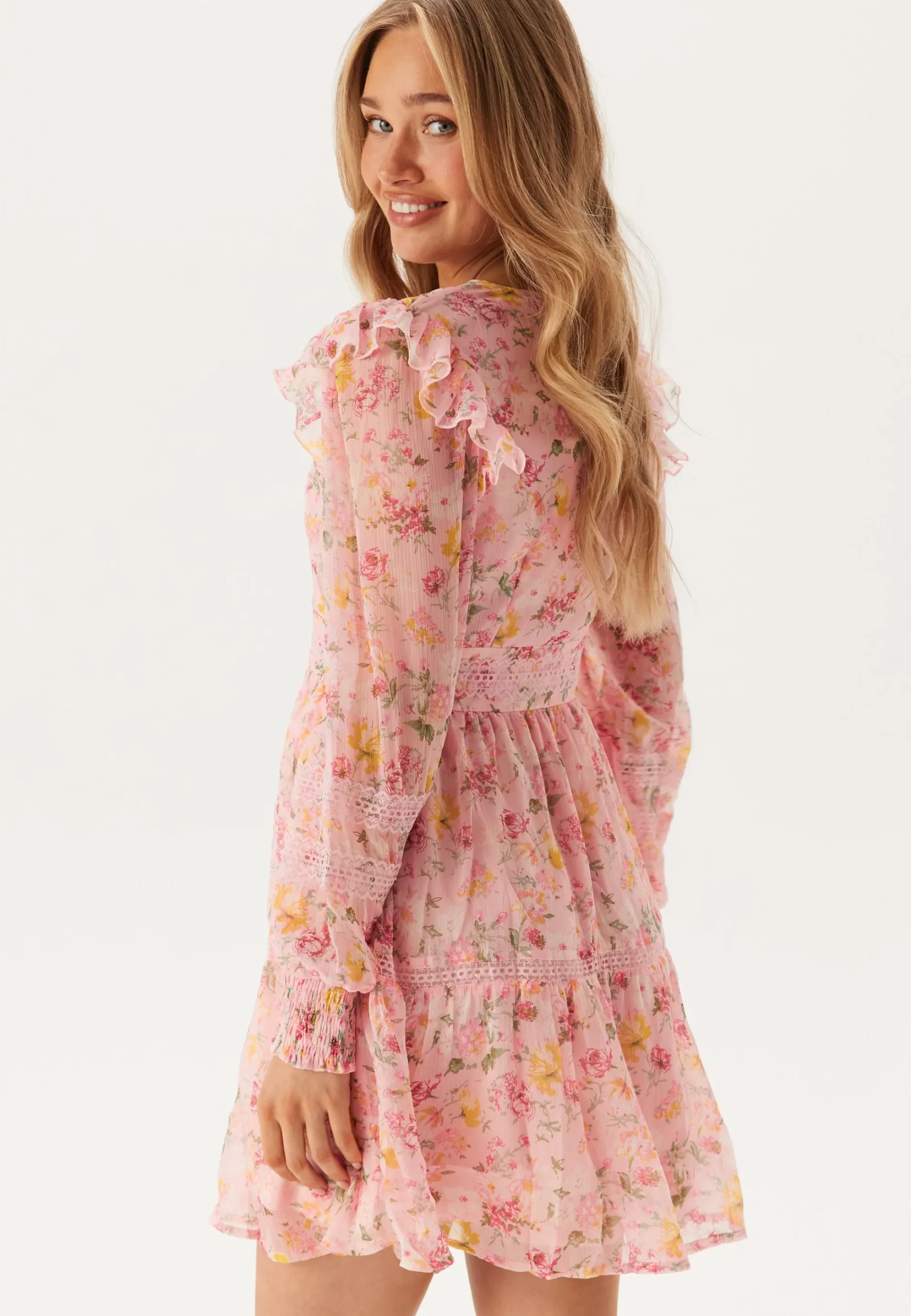 Viroman New V-neck L/S Short Dress