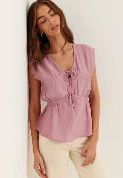 Viscose Tie Detail Blouse