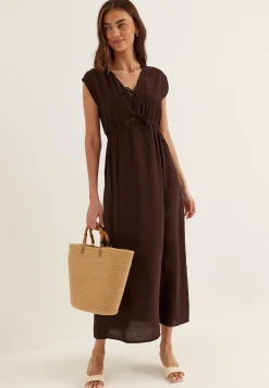 Viscose Tie Detail Dress