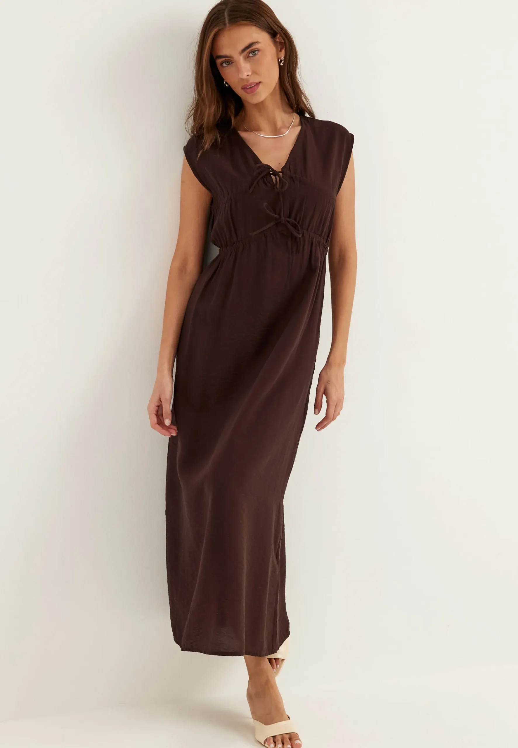 Viscose Tie Detail Dress