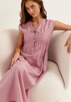 Viscose Tie Detail Dress