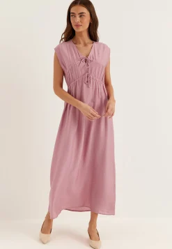 Viscose Tie Detail Dress