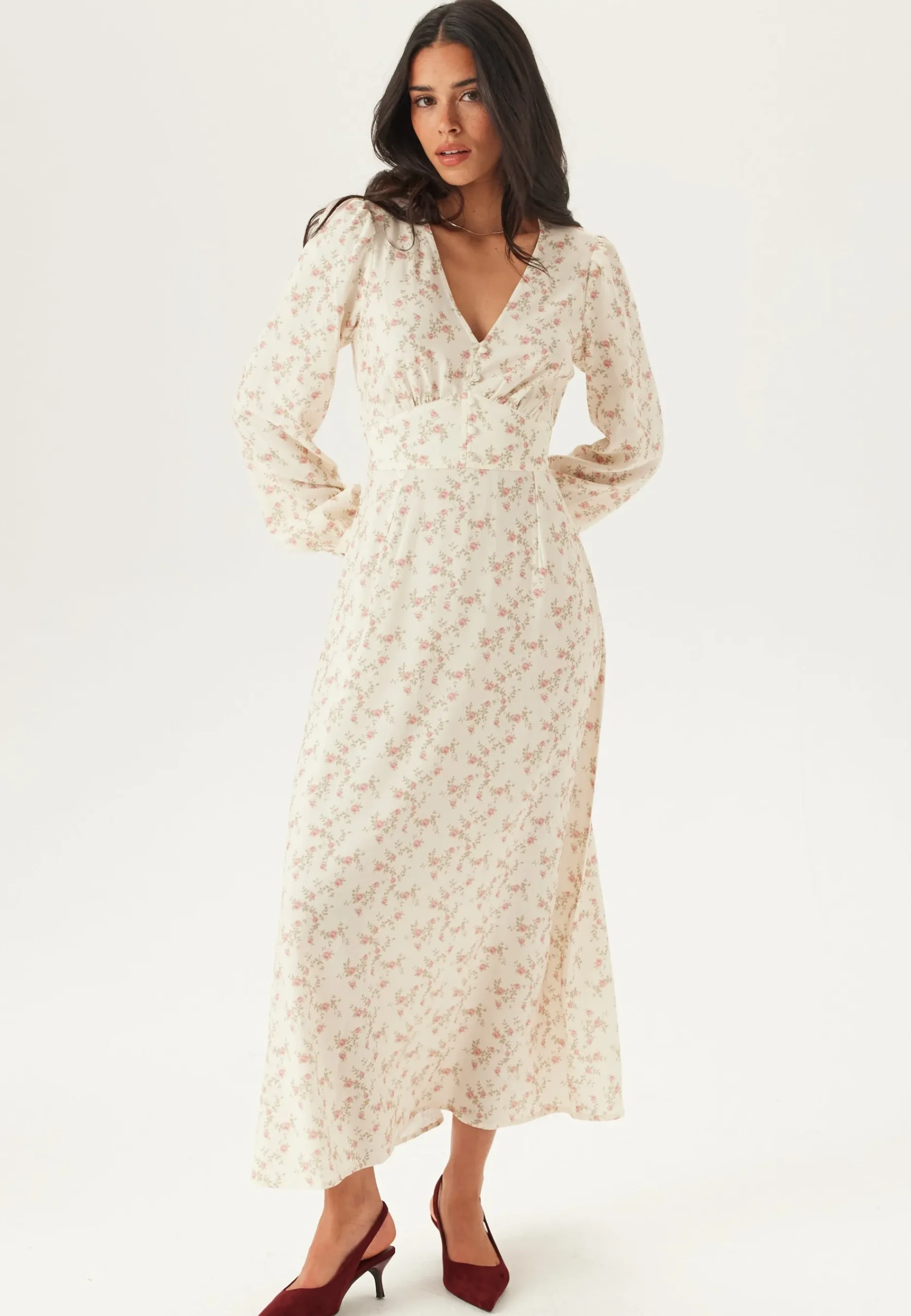 Viscose V-neck Maxi Dress