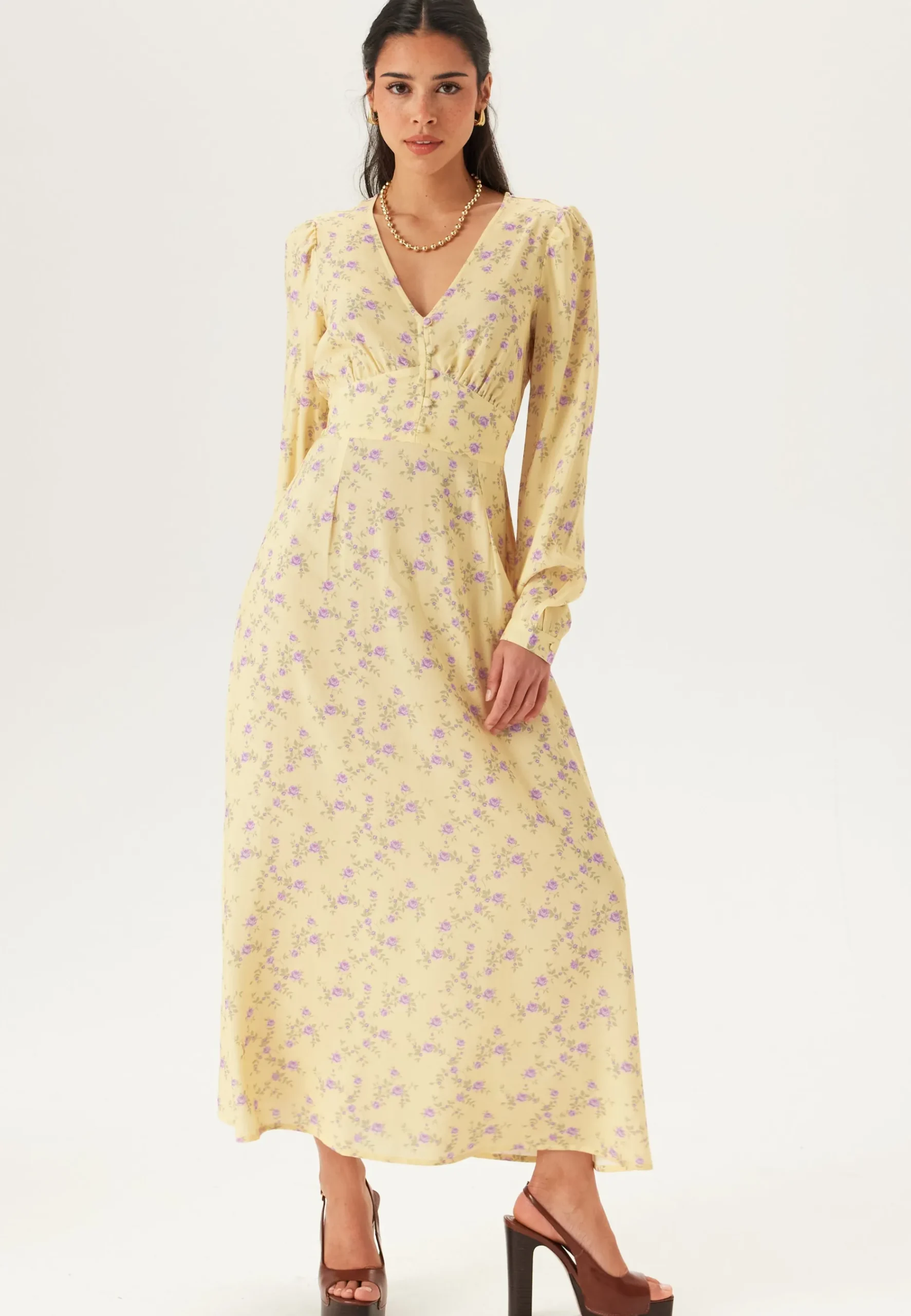 Viscose V-neck Maxi Dress