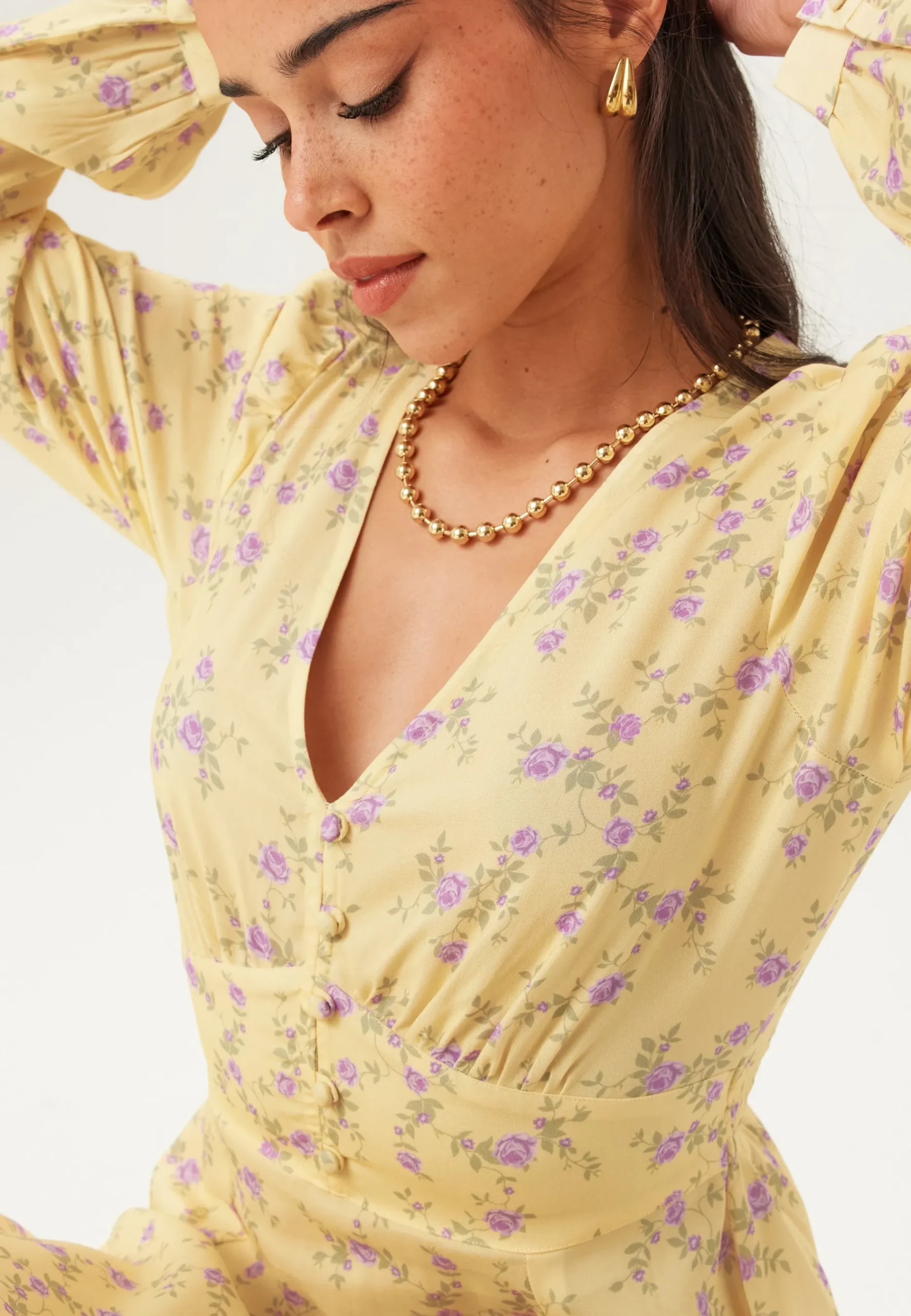 Viscose V-neck Maxi Dress